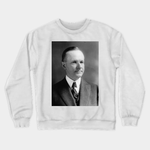 Vintage President Calvin Coolidge Photograph Crewneck Sweatshirt by pdpress